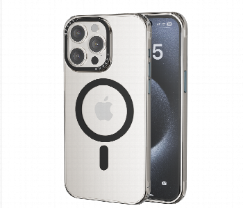 Express Delivery - Mezone Clear Magnetic Case Iphone 14 Pro  Black - ID 7151691