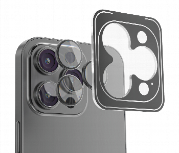 Express Delivery - Mezone Lens Protector For Iphone 15 Pro  Black - ID 7151707