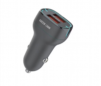 Green Lion Dual Port Qc3.0 Car Charger With Usb A To Micro Cable Front View - ID 7151829