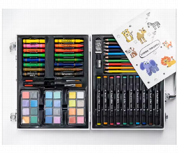 Express Delivery - 64 Pieces Kids Art Drawing Set With Mini Suitcase For Children Art And Craft Drawing And Painting Kit 64 Pieces - ID 7151919