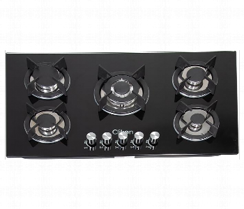 Express Delivery - Clikon Ck4297 Premium 5 Burner Stainless Steel Glass Top Gas Hob With High Efficiency And Sleek Design - ID 7152729