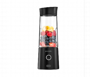 Porodo Lifestyle 6 Blade Portable Juicer 400Ml Black Front View - ID 7152731