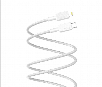 Express Delivery - Pawa El Claro Series Premium Braided Cable Usb C To Lightning 27W  White - ID 7152742