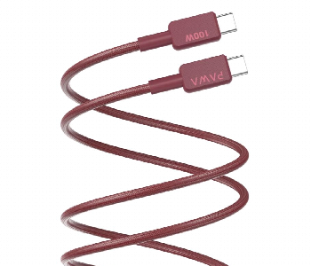 Express Delivery - Pawa El Caro Braided Cable Usb C To Usb C Burgundy - ID 7152744