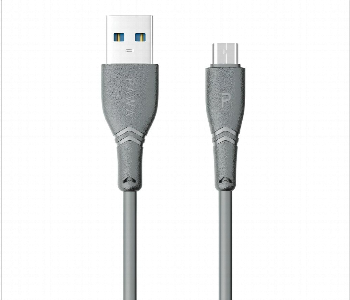 Pawa Pvc 3A Data And Quick Charging Type C Cable 1.2M Or 4Ft Grey Front View - ID 7152750