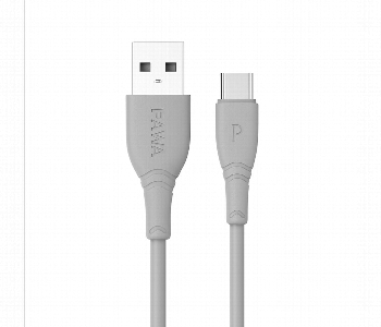 Pawa Pvc 2.4A Data And Quick Charging Micro Cable 1.2M Or 4Ft Grey Front View - ID 7152751