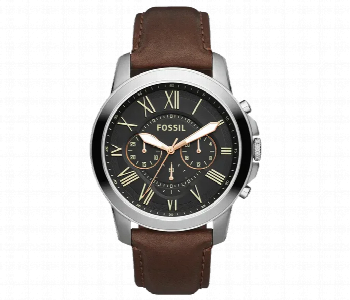 Express Delivery - Fossil Mens Water Resistant Leather Chronograph Watch Fs4813Ie 44 Mm Brown - ID 7152754