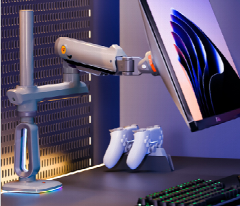 New Arrivals For Nb North Bayou V8 Rgb Gaming Single Monitor Mount Arm Lake Blue 32 To 60 Inch - ID 7152872