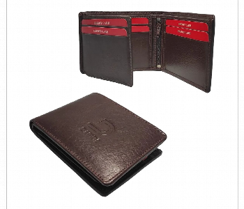 Express Delivery - Damda Slim Leather Wallet For Men  Brown - ID 7153147