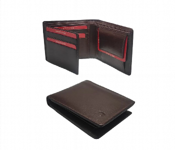 Express Delivery - Elegant Leather Wallet For Men Brown Lightweight - ID 7153207