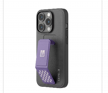 Express Delivery - Levelo Leather Grip Case For Iphone 14 Pro 6.1 Inch Deep Purple - ID 7153248