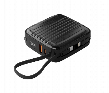 Express Delivery - Porodo Magsafe Power Bank 10000Mah Pd 20W Wireless 15W With Built In Type C And Lightning Cable Black - ID 7153264