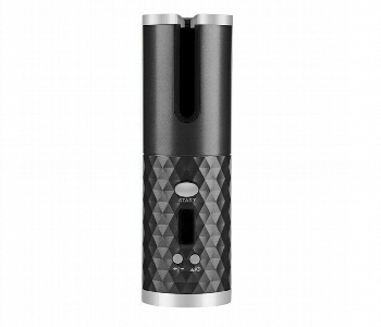 Cordless Automatic Hair Curler Black Front View - ID 7153344