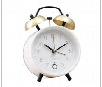 Express Delivery - Alarm Clocks Modern Vintage Student Morning Wake Up Strong Bell Metal Luxury Alarm Clock White - ID 7153547
