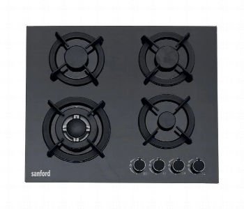 Express Delivery - Sanford Sf5454Gh Bs 4 Burner Glass Gas Hob With Auto Ignition - ID 7153578