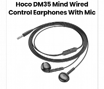 Express Delivery - Hoco Dm35 3.5Mm Wired Earphone With Mic - ID 7153636