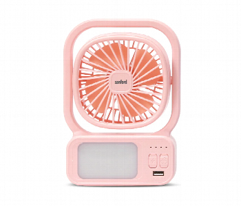 Express Delivery - Sanford Sf6658Rtf 4 Inch Rechargeable Table Fan With Led Pink - ID 7153741