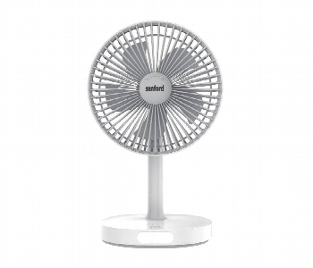 Express Delivery - Sanford Sf6667Mfn 4600Mah Portable Usb Rechargeable Table Fan With Led Light - ID 7153781