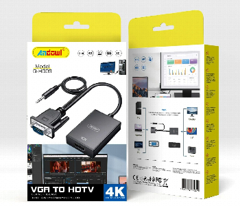 Express Delivery - Andowl Qhd09 Vga To Hdmi Convertor - ID 7153786