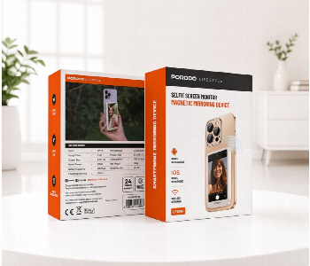 Express Delivery - Porodo Lifestyle Lfs190 Selfie Screen Monitor Magnetic Mirroring Device White For Mobile Photography - ID 7153984