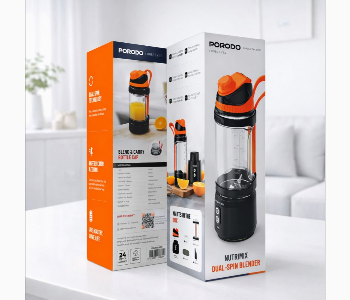 Express Delivery - Porodo Lifestyle Nutrimix Dual Spin Portable Blender Black 700Ml 240W 18000 Rpm Usb Rechargeable Blender Pdblndr240 - ID 7153993
