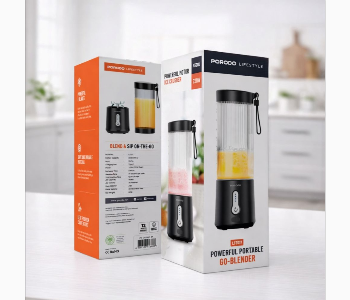 Express Delivery - Porodo Lifestyle Portable Go Blender Black 450Ml 150W Rechargeable Smoothie Blender With Type C Charging Pd Lfst017 Bk - ID 7154020