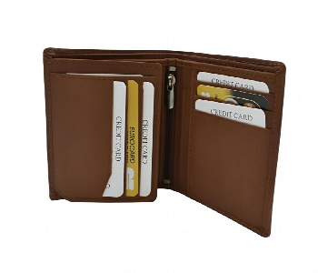 Express Delivery - Krazy Kraft Gt 009 Premium Vertical Leather Wallet Brown - ID 7154152