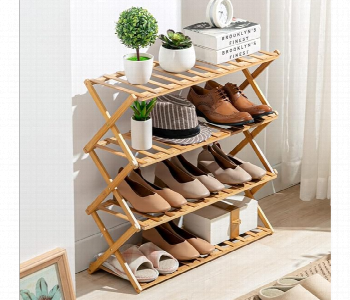 Express Delivery - Multipurpose Foldable Wooden Shoe Rack - ID 7154455