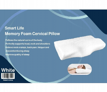 Express Delivery - Smart Life Memory Foam Cervical Pillow For Neck And Sleep Support - ID 7154694