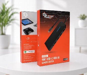 Express Delivery - Porodo Gaming 9 In 1 Usb C Hub 4K Hdmi Pd 100W Gigabit Ethernet Black - ID 7154703