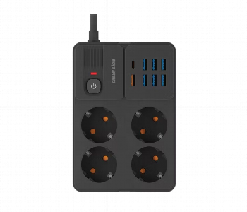 Express Delivery - Green Lion Eu Power Socket 7 Usb A Port And1 Pd Port Black Gnps7Updeubk - ID 7154713