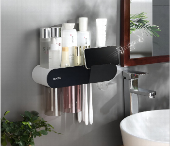 Express Delivery - Magnetic Toothbrush Holder With Toothpaste Dispenser And Cups  Wall Mount Bathroom Organizer - ID 7155045