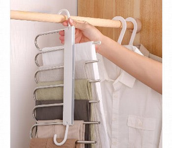 Express Delivery - Multifunctional Pants Hanger 6 Tier  Space Saving Closet Organizer - ID 7155055