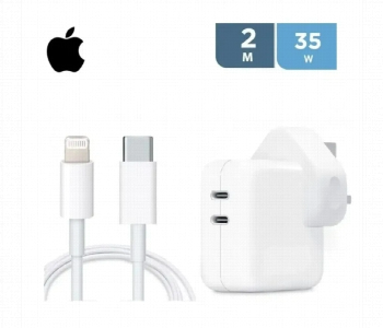 Express Delivery - Iphone Original Dual Usb C Port 35W Power Adapter And Iphone C To Lighting Cable 2M - ID 7155194
