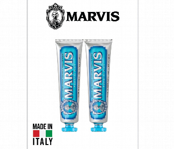 Express Delivery - Marvis Aquatic Mint Toothpaste Refreshing Mint Flavor Fluoride Toothpaste - ID 7155304