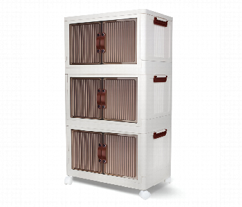 Express Delivery - 3 Layer Foldable Storage Cabinet - ID 7155477