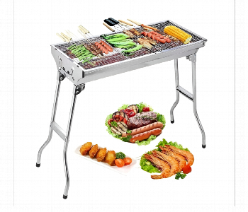 Express Delivery - Portable Folding Bbq Grill Stainless Steel Surface - ID 7155494