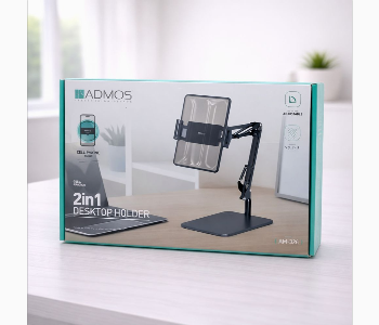 Express Delivery - Admos 2 In 1 Tablet And Phone Stand Adjustable Desktop Holder With Silicone Grip Anti Slip Base Am 326 - ID 7155636