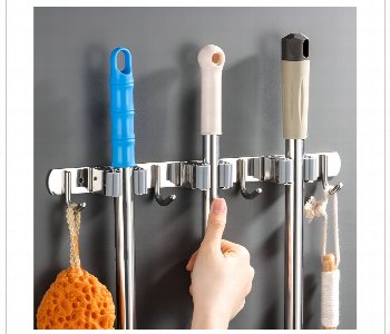 Express Delivery - Stainless Steel Wall Mount Mop And Broom Hanger - ID 7155663
