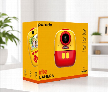 Express Delivery - Porodo Kids Camera 1080P With Instant Printing 2 Inch Hd Screen Yellow - ID 7155736