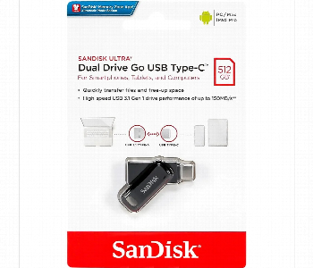 Express Delivery - Sandisk Ultra Dual Drive Go 512Gb Usb C Usb A Dual Drive With 400Mb S Read Speed - ID 7155791
