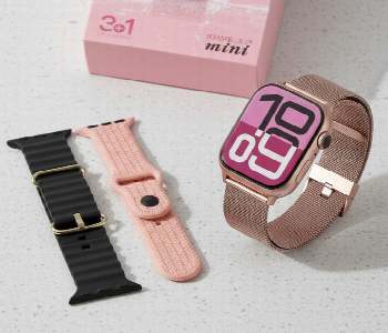 Express Delivery - Wisme X29 Mini Smart Watch With 3 In 1 Straps - ID 7155956