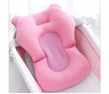 Express Delivery - Anti Slip Infant Bath Mattress With Buckle Suspension And Heat Retention Pad Pink - ID 7155986