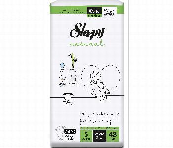 Express Delivery - Sleepy Natural Velcro Diapers No 5 Junior 48Pcs - ID 7156010