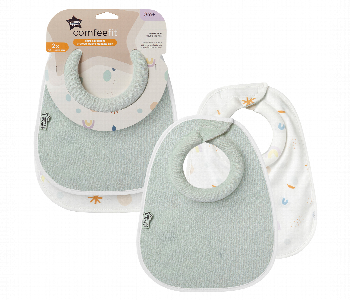 Express Delivery - Tommee Tippee Closer To Nature Milk Feeding Bib X2 Mint Green - ID 7156170
