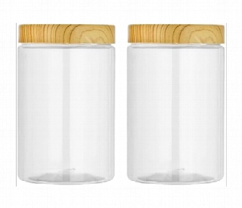 Express Delivery - Royalford Rf10509 800Ml 2Pcs Round Air Tight Pet Jar - ID 7156257