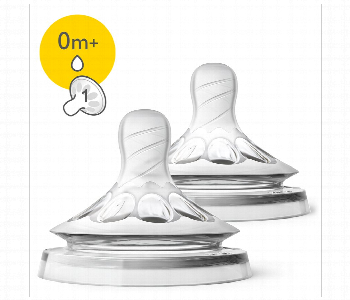 Express Delivery - Philips Avent Natural 2.0 Baby Feeding Teats 0M Plus 2 Pieces Pack - ID 7156350
