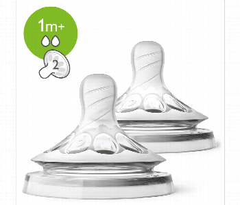 Express Delivery - Philips Avent Natural 2.0 Baby Feeding Teats 1M Plus 2 Pieces Pack - ID 7156358
