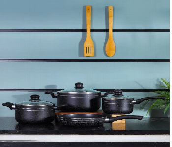 Express Delivery - Royalford Cookware Set Rf11759 Ritz 9Pc Nonstick - ID 7156551