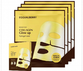Express Delivery - Eqqualberry Collagen Glow Up Hydrogel Mask Set  4 Sheets - ID 7156568